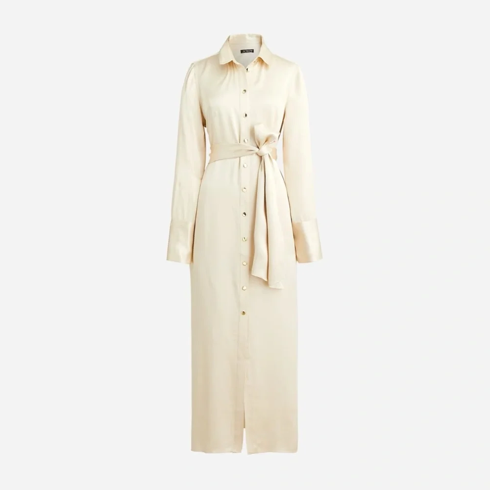 J.Crew Drapey shirtdress in luster crepe